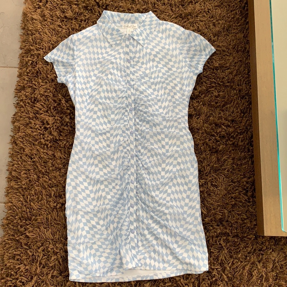 Checker print dress